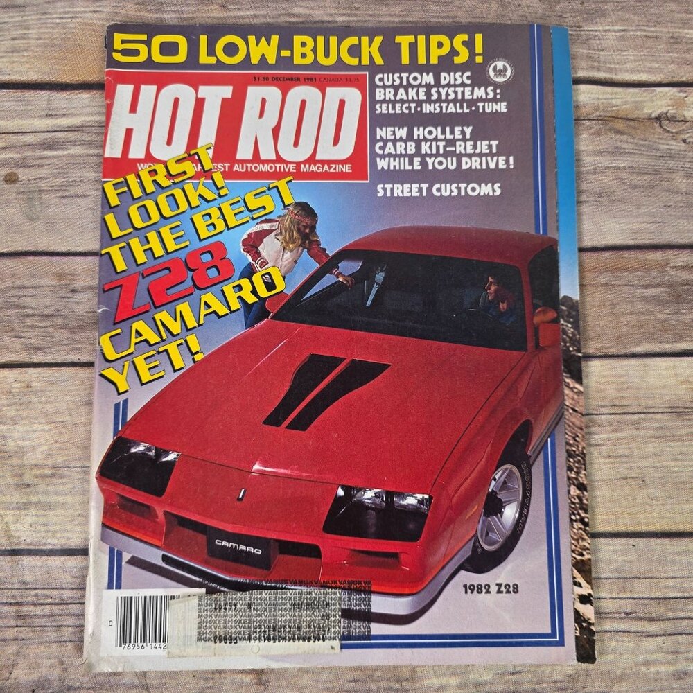 Hot Rod December 1981 Magazine With Camaro Z28 Cover